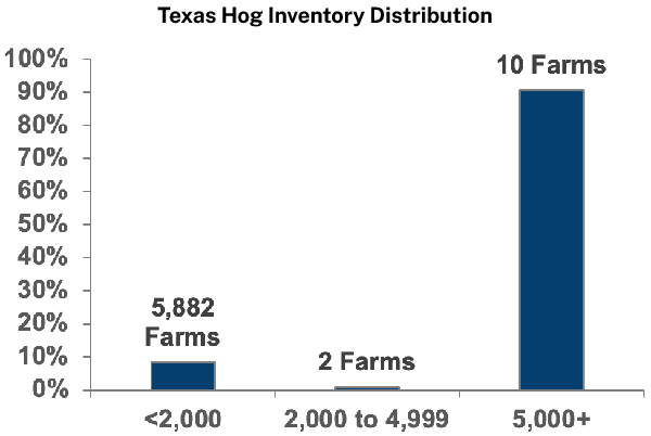 Texas Hog Inventory Distribution