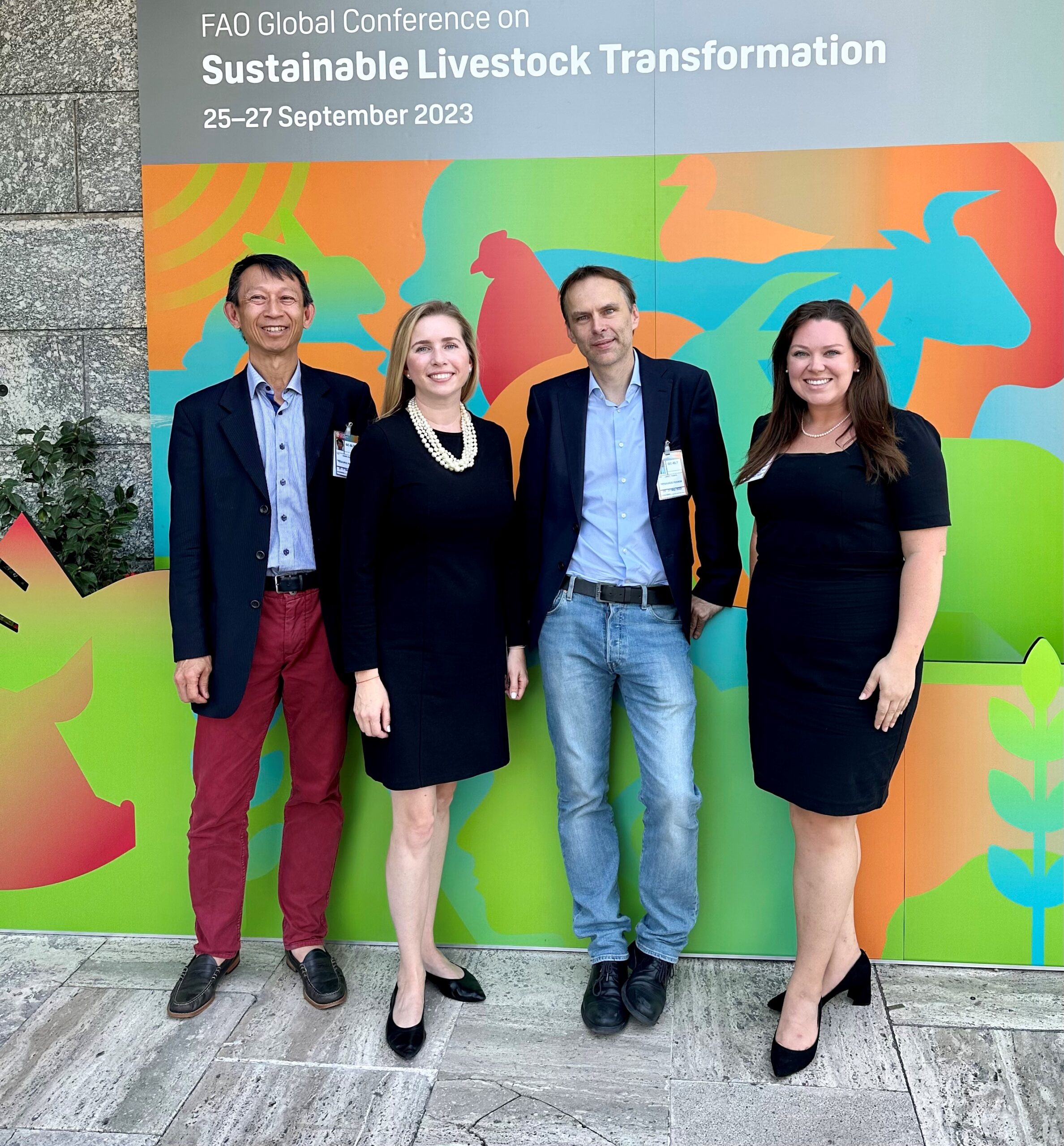 Maria C. Zieba poses with International Meat Secretariat, Vrije University Brussels Professor and NCBA Government Affairs Chief Counsel