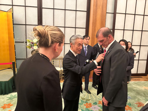 NPPC's Scott Hays with Ambassador Shigeo Yamada