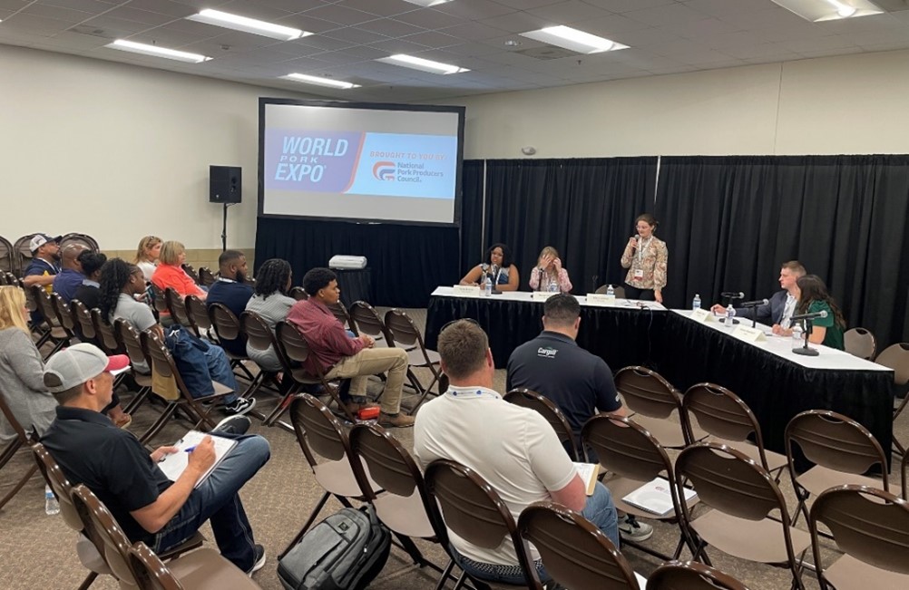 Emerging leaders in the pork industry compete in the Young Pork Advocates Issues Meet.