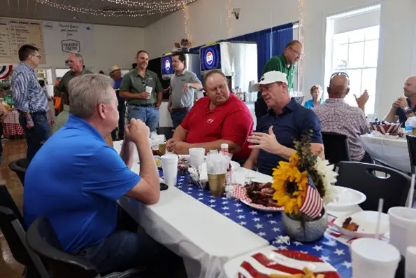Left to right: U.S. House Agriculture Committee Chairman Glenn “GT” Thompson (R-PA), Minnesota Pork Producers Association President Todd Selvik, and NPPC Past President Lori Stevermer talk Make America Health Again challenges at the Minnesota Ag Leadership Conference.